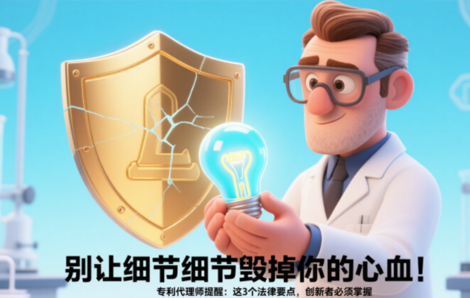 《別讓細(xì)節(jié)毀掉你的心血！專(zhuān)利代理師提醒：這3個(gè)法律要點(diǎn)，創(chuàng)新者必須掌握》